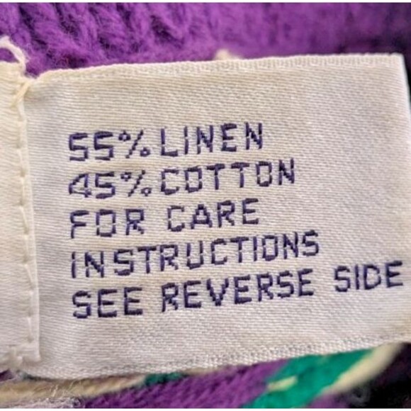 WOODSTOCK by Bernard Womens Sweater SIZE 38(XL) 55% Linen 45% Cotton 50" Bust - Picture 13 of 13